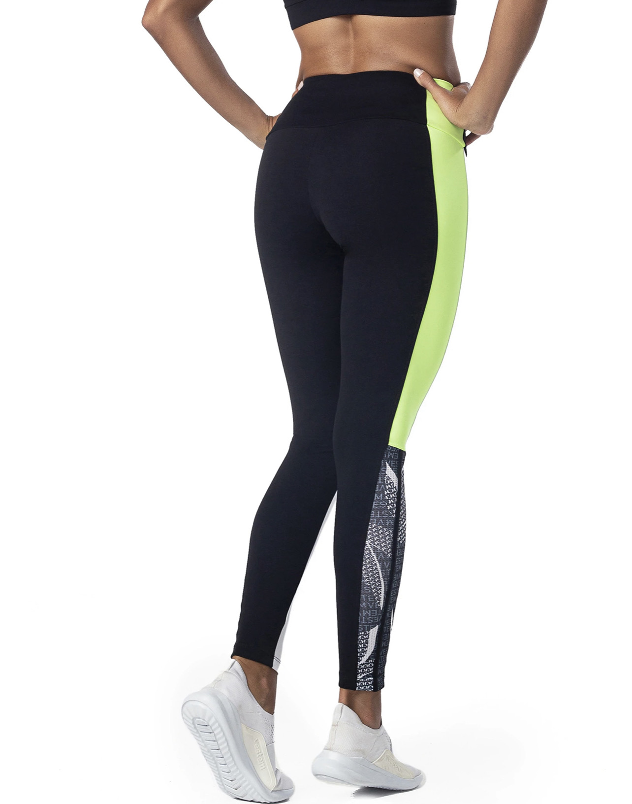Calça Legging Burrini preto c branco