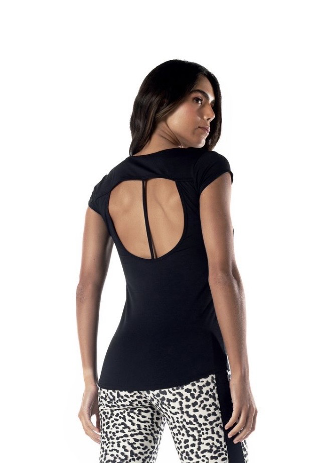 Blusa Dry Fit Manga Curta Lets Preto
