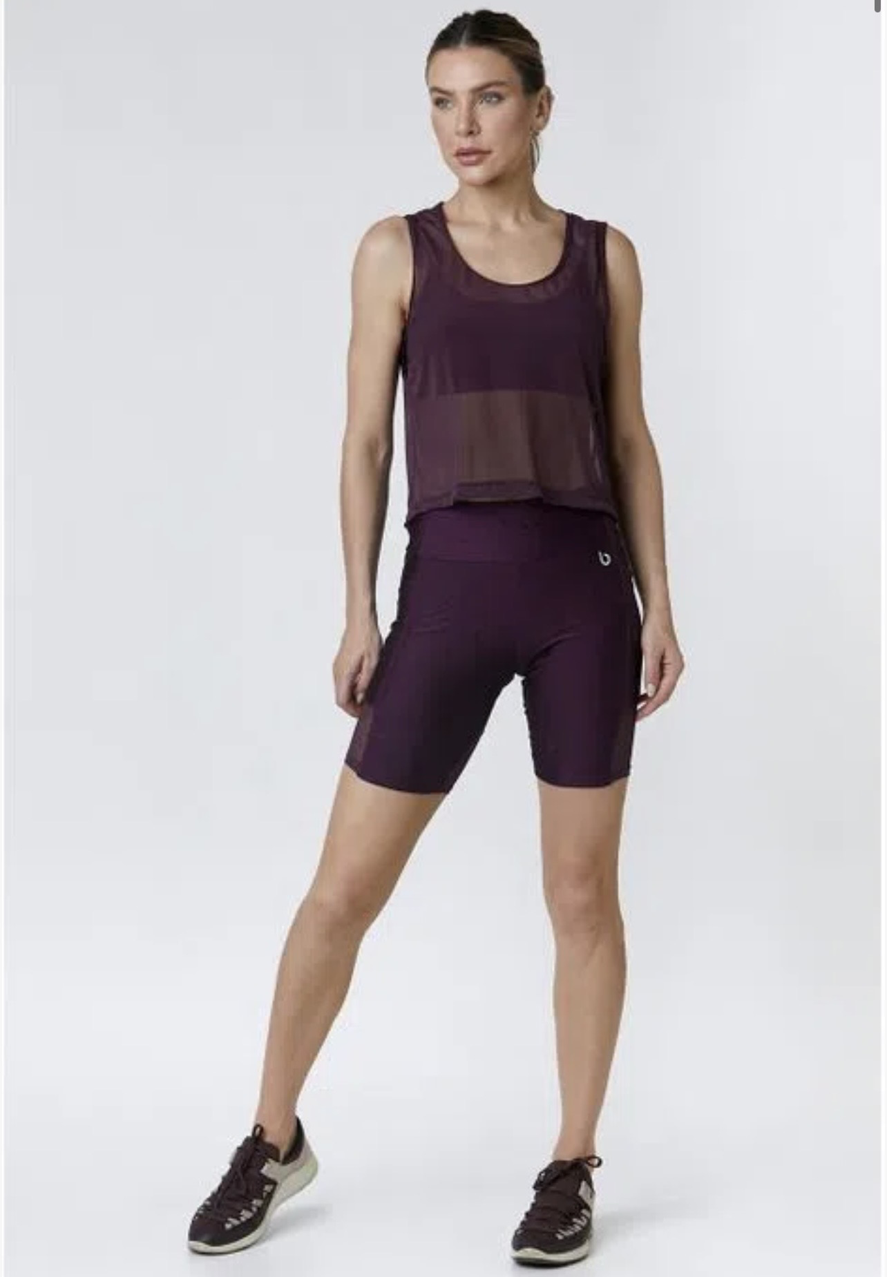 Bermuda ciclista Fitness Mistery Roxo