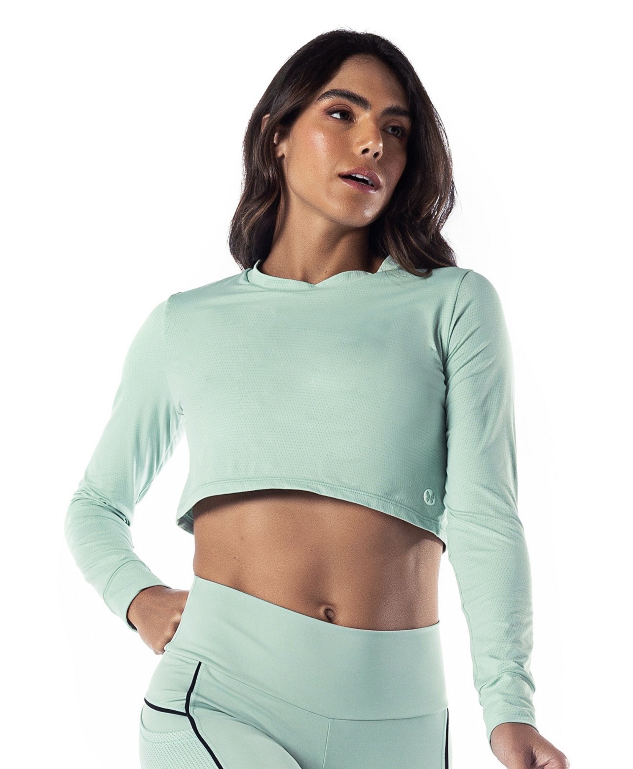 Blusa Cropped Camélia Verde Etero