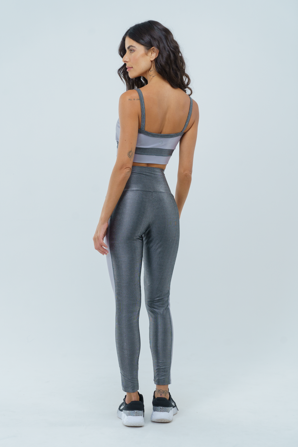 Calça Legging Cristal Prata