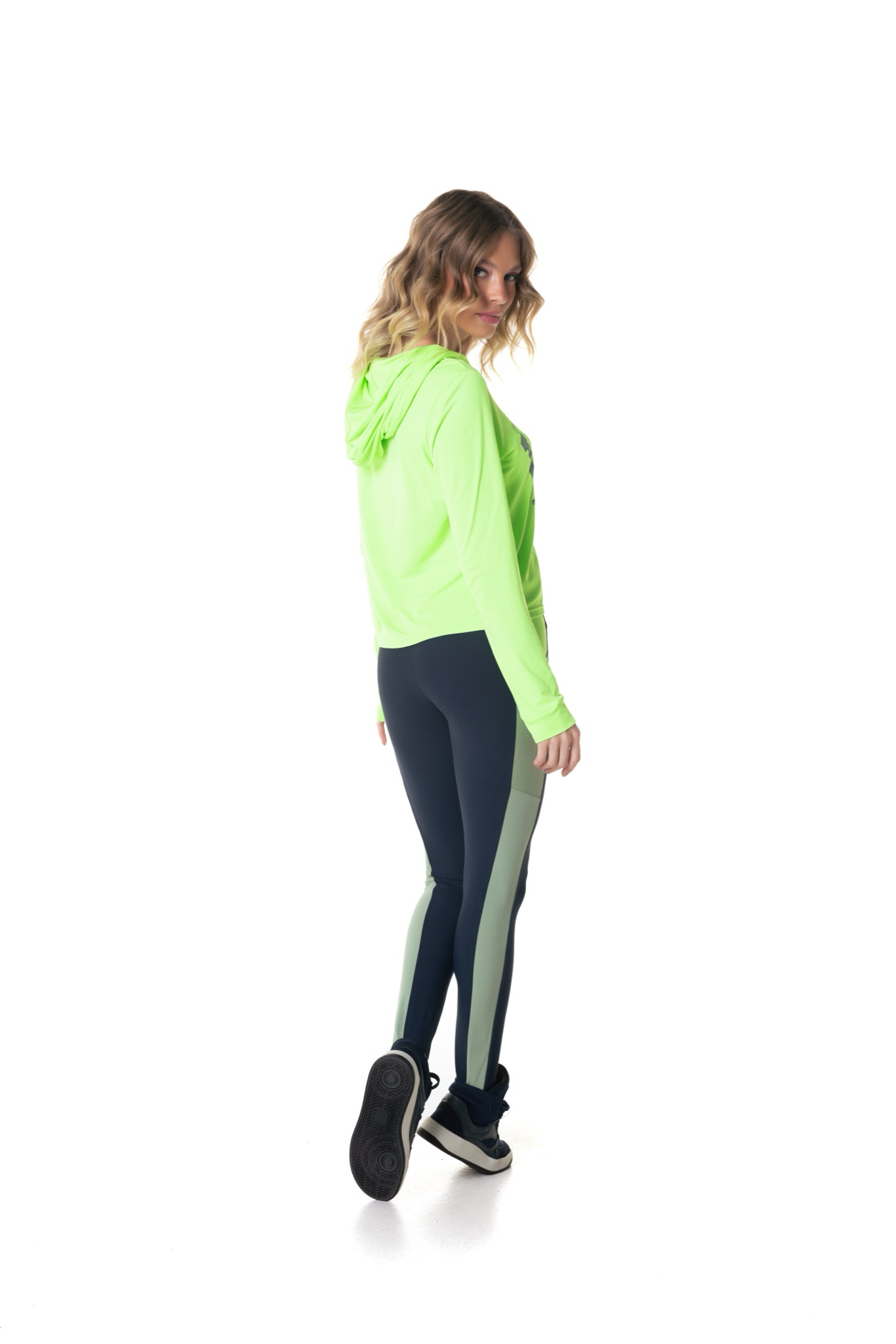 Blusa Manga Longa Dry Fit Glimmer Verde Neon
