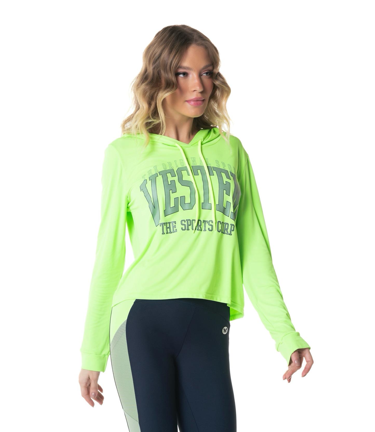 Blusa Manga Longa Dry Fit Glimmer Verde Neon