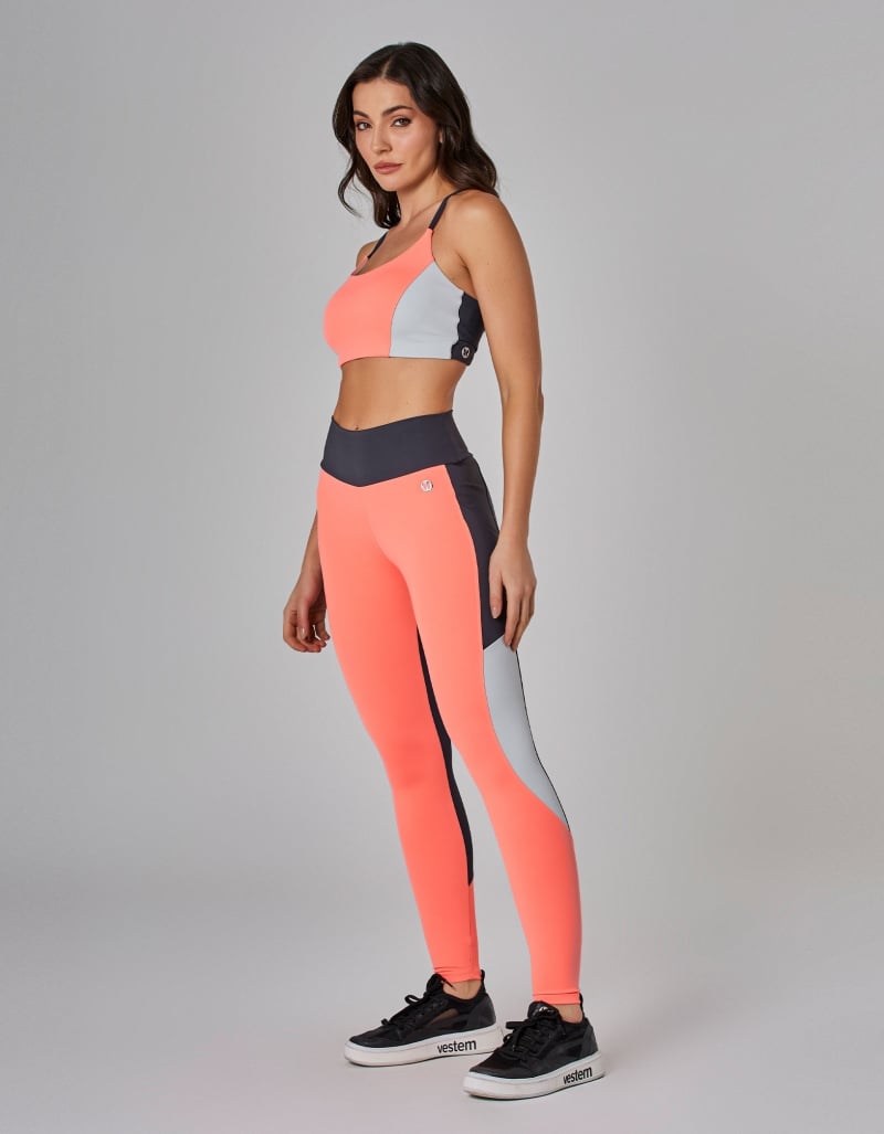 Calça Legging Trek Carbox/Laranja Camelia