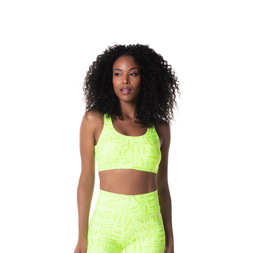 Top Emboldem Amarelo Neon
