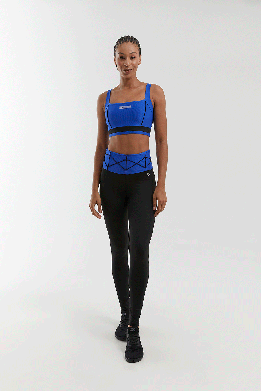 Calça Legging DT Glam Preto/Az Royal
