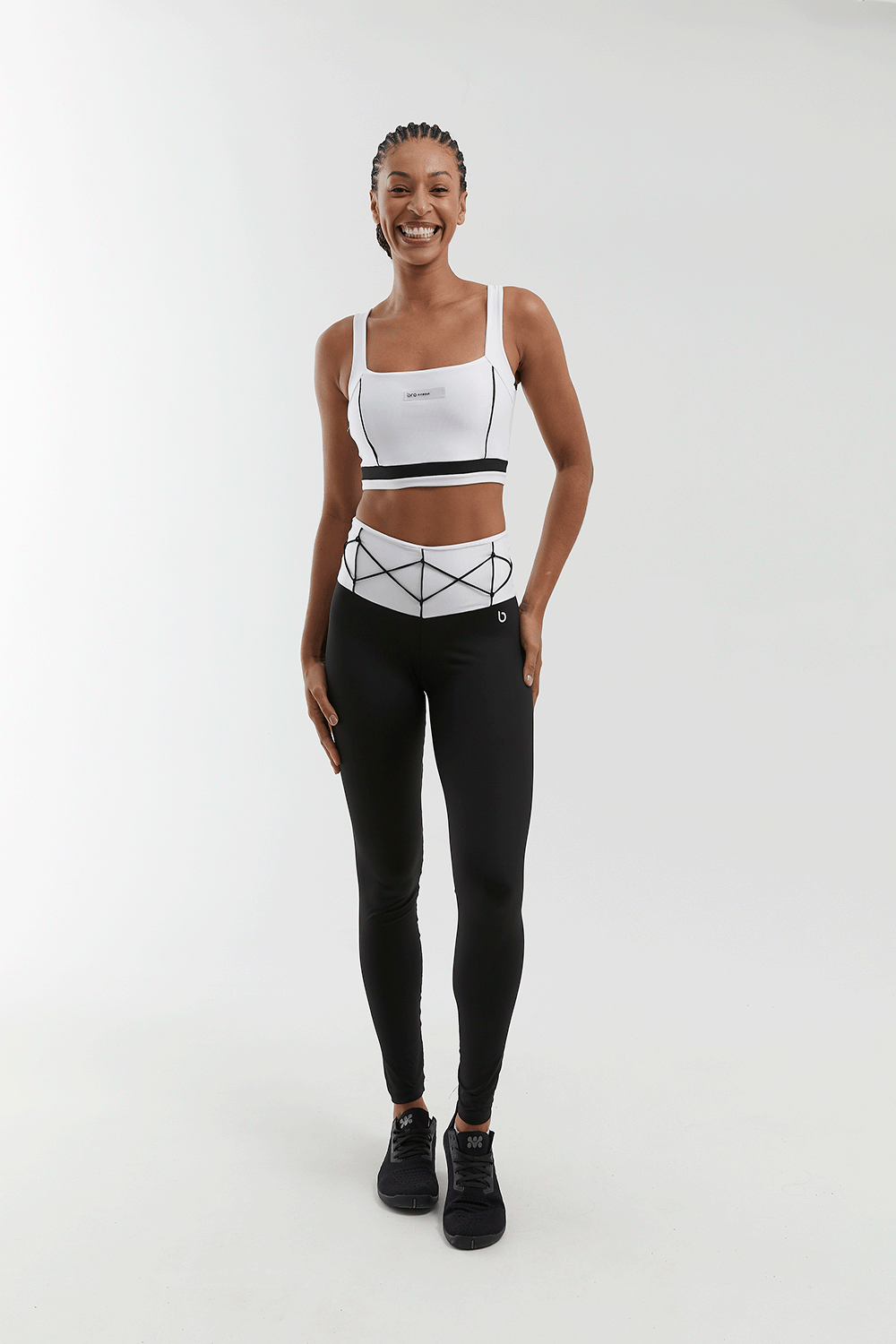 Calça Legging DT Glam Preto/Branco
