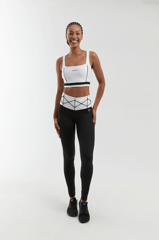 Calça Legging DT Glam Preto/Branco