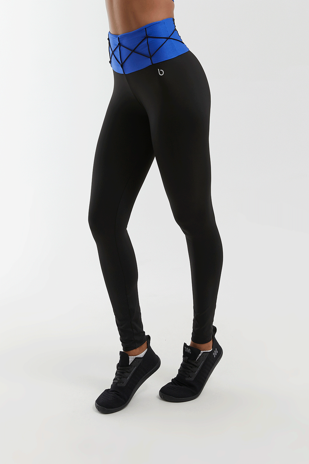 Calça Legging DT Glam Preto/Az Royal