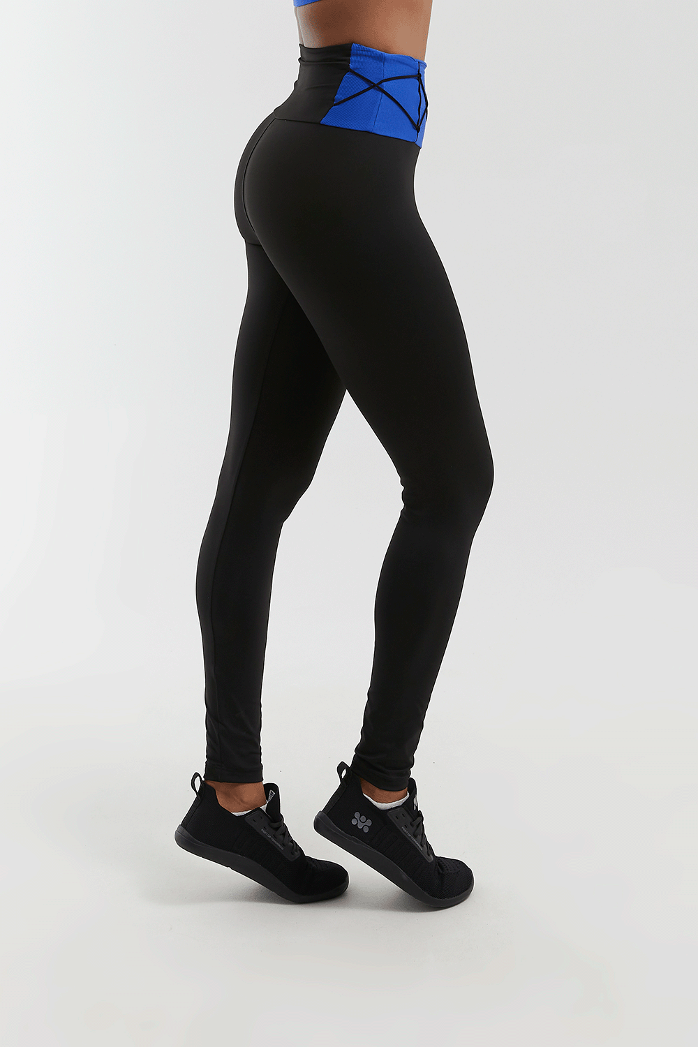 Calça Legging DT Glam Preto/Az Royal