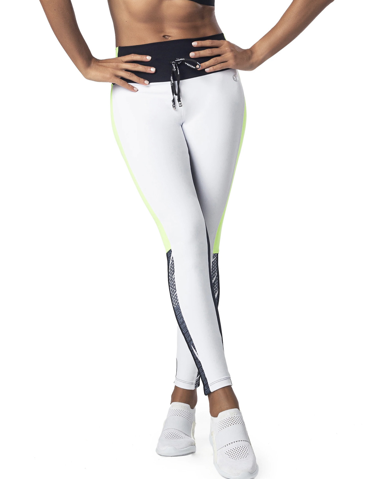 Calça Legging Burrini preto c branco