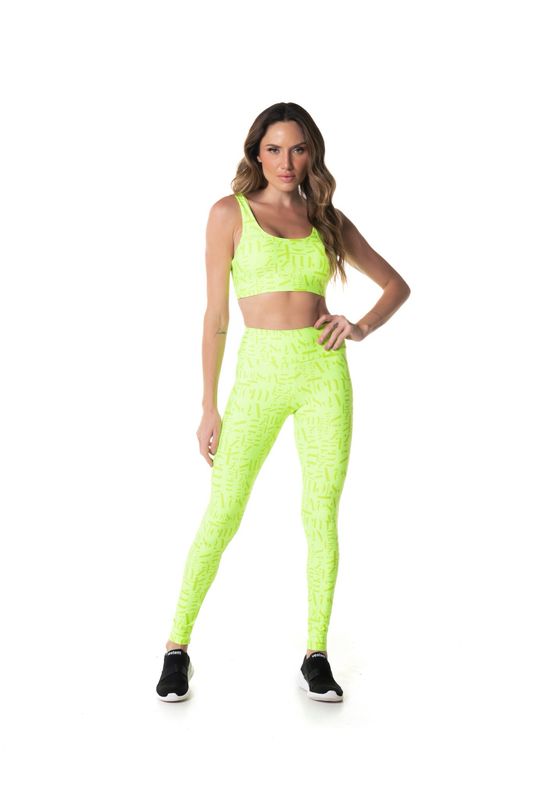 Calça legging Emboldem Amarelo Neon