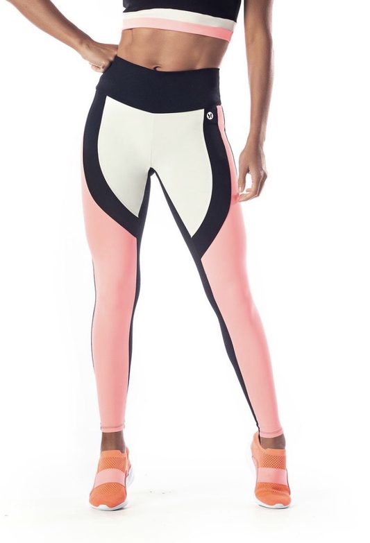 Calça Legging Fuso Orquídea Coral Neon