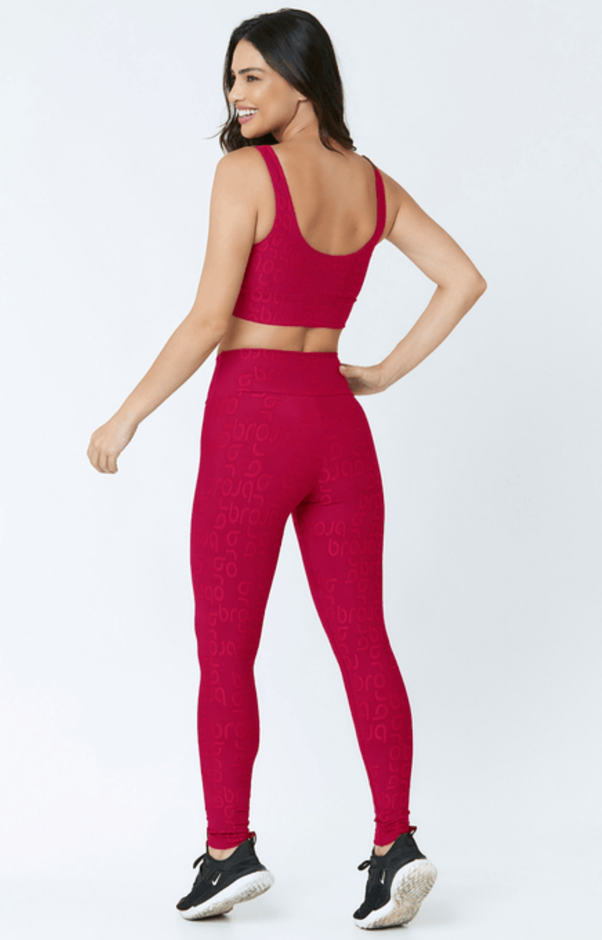 Calça Legging Textura Cereja