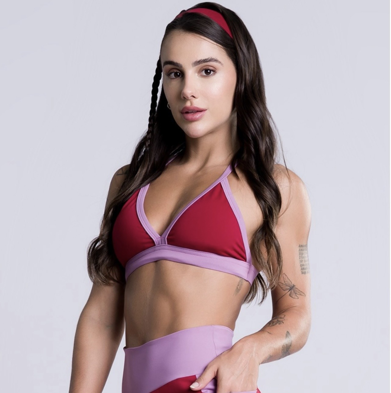 Top Alban Vermelho c Rosa