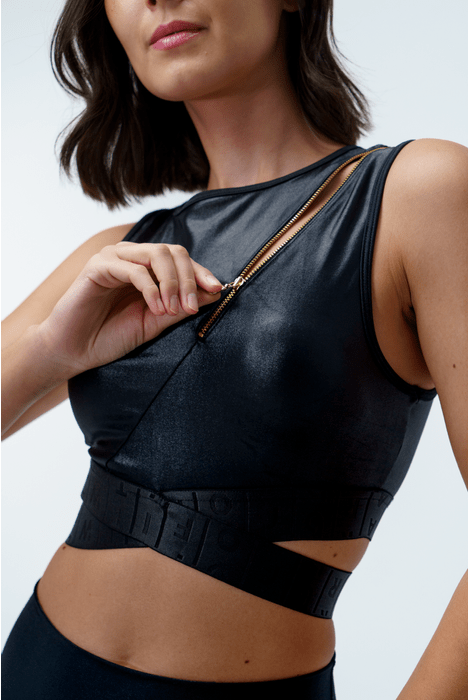 Top Cropped Deleite Animal Print