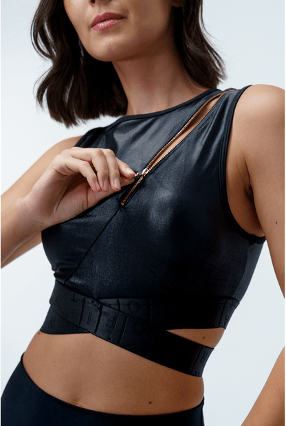 Top Cropped Deleite Animal Print