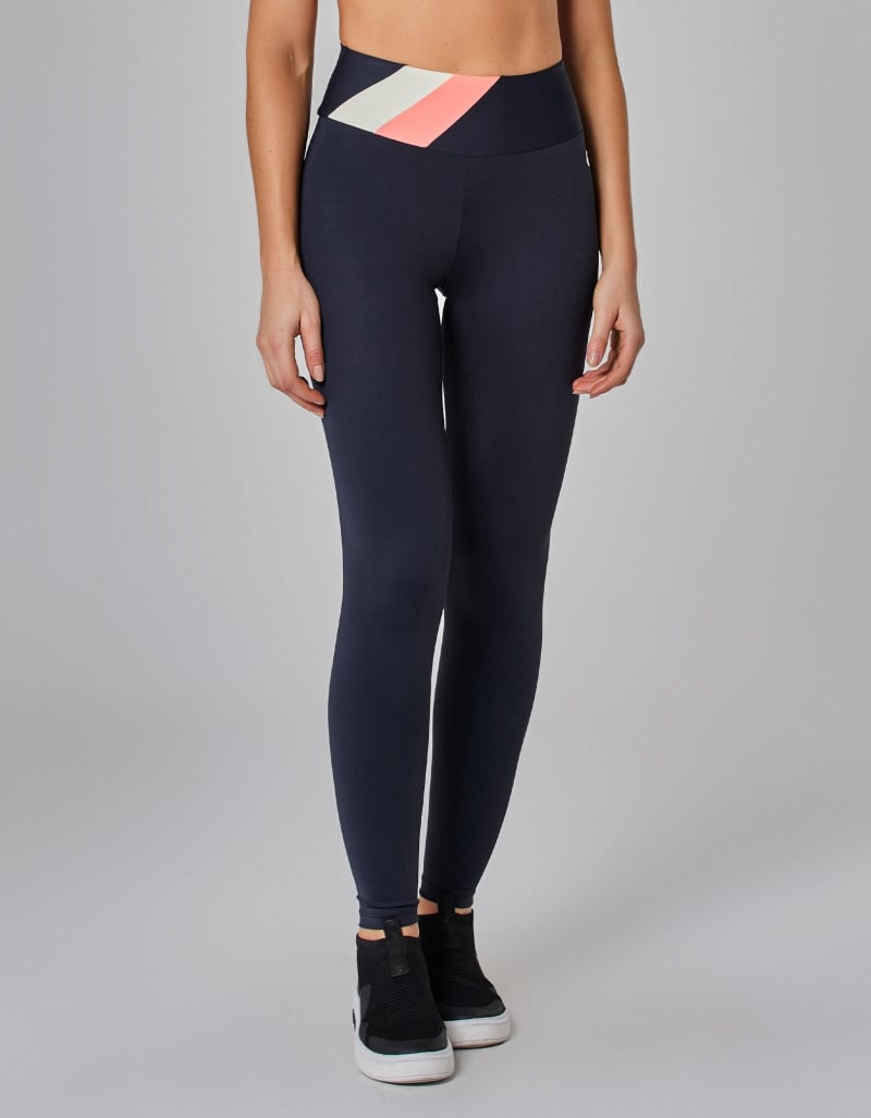 Calça Legging Tricolor Motion Preto