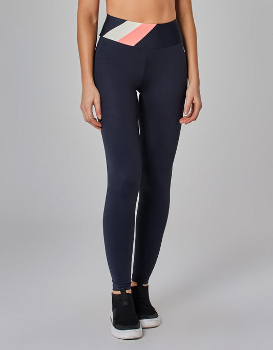 Calça Legging Tricolor Motion Preto