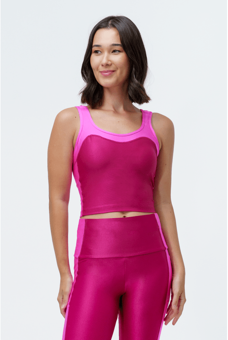 Top Cropped Alegria Hot Pink