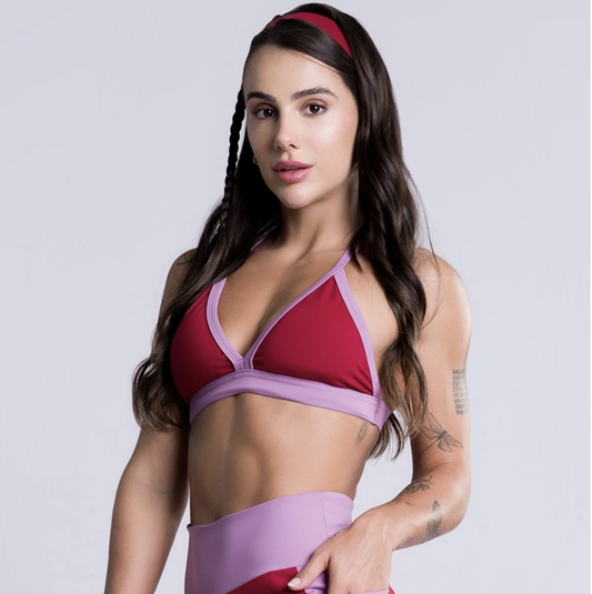 Top Alban Vermelho c Rosa